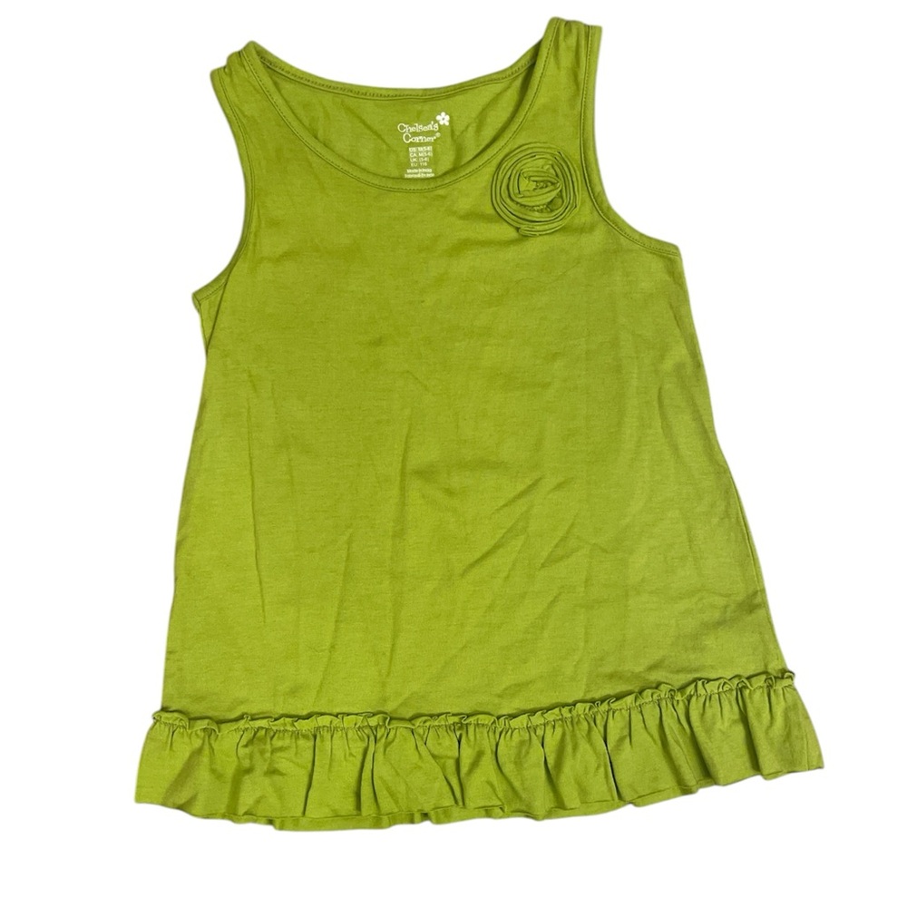 Charming Green Top with Ruffle and a side rosette 🏵️
